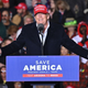 Former US President Donald Trump speaks during a rally at the Canyon Moon Ranch festival grounds in Florence, Arizona, southeast of Phoenix, on January 15, 2022